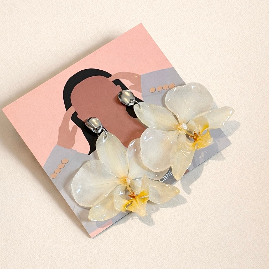 Orchid Yellow Earings